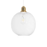 GLOBOSTAR® WIRE 203-0005 Μοντέρνο Κρεμαστό Φωτιστικό Οροφής με Ντουί 1 x E27 AC 220-240V IP20 - Λευκό & Χρυσό - Μ25 x Π25 x Υ30cm