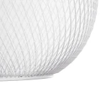 GLOBOSTAR® WIRE 203-0005 Μοντέρνο Κρεμαστό Φωτιστικό Οροφής με Ντουί 1 x E27 AC 220-240V IP20 - Λευκό & Χρυσό - Μ25 x Π25 x Υ30cm