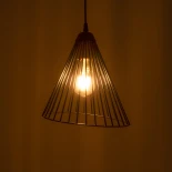 GLOBOSTAR® ARCWIRE LE-203-0015 Μοντέρνο Κρεμαστό Φωτιστικό Οροφής με Ντουί 1 x E27 AC 220-240V IP20 - Μαύρο - Μ25 x Π25 x Υ30cm