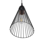 GLOBOSTAR® ARCWIRE LE-203-0015 Μοντέρνο Κρεμαστό Φωτιστικό Οροφής με Ντουί 1 x E27 AC 220-240V IP20 - Μαύρο - Μ25 x Π25 x Υ30cm