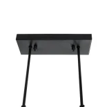 GloboStar® LATTICE 203-0016 Μοντέρνο Κρεμαστό Φωτιστικό Μπάλα Πολύφωτο 6 x E27 IP20 Μαύρο & Μπρούτζινο Μέταλλο με Mελί Γυαλί - Μ120 x Π15 x Υ32cm