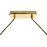 GloboStar® LATTICE 203-0019 Μοντέρνο Κρεμαστό Φωτιστικό Ράγα Πολύφωτο 4 x E27 IP20 Χρυσό Μέταλλο με Mελί Γυαλί - Μ78 x Π15 x Υ81cm