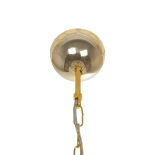 GLOBOSTAR® CRYSTAL 203-0028 Κλασικό Κρεμαστό Φωτιστικό Οροφής με Ντουί 3 x E27 AC 220-240V IP20 - Χρυσό & Διάφανο - Μ41 x Π41 x Υ40cm