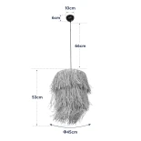 GloboStar® WEG 203-0036 Boho Κρεμαστό Φωτιστικό Καπέλο Μονόφωτο 1 x E27 IP20 Μπέζ Raffia - M45 x Π45 x Υ53cm