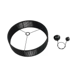 GloboStar® KYCLOS 203-0046 Boho Κρεμαστό Φωτιστικό Καπέλο Μονόφωτο 1 x E27 IP20 Μαύρο Rattan - M55 x Π55 x Υ20cm