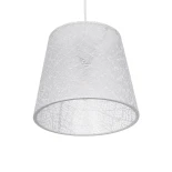 GloboStar® CONEY 203-0069 Μοντέρνο Κρεμαστό Φωτιστικό Καπέλο Μονόφωτο 1 x E27 IP20 Λευκό Ύφασμα - Μ26 x Π26 x Υ25cm