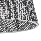 GloboStar® CONEY 203-0070 Μοντέρνο Κρεμαστό Φωτιστικό Καπέλο Μονόφωτο 1 x E27 IP20 Γκρι Διάτρητο Ύφασμα - Μ26 x Π26 x Υ25cm