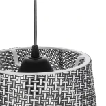 GloboStar® CONEY 203-0070 Μοντέρνο Κρεμαστό Φωτιστικό Καπέλο Μονόφωτο 1 x E27 IP20 Γκρι Διάτρητο Ύφασμα - Μ26 x Π26 x Υ25cm