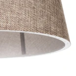 GloboStar® CONEY 203-0073 Μοντέρνο Κρεμαστό Φωτιστικό Καπέλο Μονόφωτο 1 x E27 IP20 Καφέ Ύφασμα - Μ26 x Π26 x Υ25cm