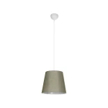 GloboStar® CONEY 203-0074 Μοντέρνο Κρεμαστό Φωτιστικό Καπέλο Μονόφωτο 1 x E27 IP20 Πράσινο Ύφασμα - Μ26 x Π26 x Υ25cm