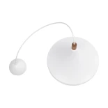 GloboStar® BELFRY 203-0076 Μοντέρνο Κρεμαστό Φωτιστικό Καμπάνα Μονόφωτο 1 x E27 IP20 Λεύκο & Χρυσό Πλαστικό - Μ29.5 x Π29.5 x Υ22cm