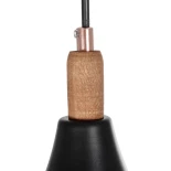 GloboStar® BELFRY 203-0077 Μοντέρνο Κρεμαστό Φωτιστικό Καμπάνα Μονόφωτο 1 x E27 IP20 Μαύρο & Χρυσό Πλαστικό - Μ29.5 x Π29.5 x Υ22cm