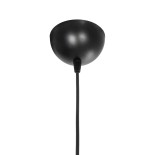 GloboStar® CONEY 203-0070 Μοντέρνο Κρεμαστό Φωτιστικό Καπέλο Μονόφωτο 1 x E27 IP20 Γκρι Διάτρητο Ύφασμα - Μ26 x Π26 x Υ25cm