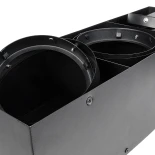GloboStar® MAGMA 60628 Μοντέρνο Φωτιστικό Οροφής Σποτ Τρίφωτο 3 x GU10 IP20 Μαύρο Αλουμίνιο - Μ45 x Π15 x Υ13cm