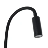 GloboStar® GOOSE 61690 Φωτιστικό Τοίχου - Απλίκα LED 3W 300lm 36° AC 220-240V IP20 Θερμό Λευκό 2700K Μαύρο Αλουμίνιο - Μ6.5 x Π22.5 x Υ23cm - 2 Xρόνια Εγγύηση