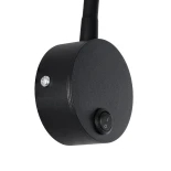 GloboStar® GOOSE 61690 Φωτιστικό Τοίχου - Απλίκα LED 3W 300lm 36° AC 220-240V IP20 Θερμό Λευκό 2700K Μαύρο Αλουμίνιο - Μ6.5 x Π22.5 x Υ23cm - 2 Xρόνια Εγγύηση