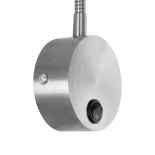 GloboStar® GOOSE 61691 Φωτιστικό Τοίχου - Απλίκα LED 3W 300lm 36° AC 220-240V IP20 Θερμό Λευκό 2700K Ασημί Αλουμίνιο - Μ6.5 x Π22.5 x Υ23cm - 2 Xρόνια Εγγύηση