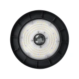 GLOBOSTAR® INDUSTRY 61704 Βιομηχανικό Φωτιστικό Καμπάνα High Bay UFO Τεχνολογίας Smart Group Linkable Control System 2.4Ghz με Αισθητήρα Κίνησης Microwave LED 100W 15000lm SDCM<5 90° AC 85-265V Αδιάβροχο IP65 IK08 Φυσικό Λευκό 5000K - 175 x Sanan Opto SMD