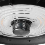GLOBOSTAR® INDUSTRY 61705 Βιομηχανικό Φωτιστικό Καμπάνα High Bay UFO Τεχνολογίας Smart Group Linkable Control System 2.4Ghz με Αισθητήρα Κίνησης Microwave LED 150W 22500lm SDCM<5 90° AC 85-265V Αδιάβροχο IP65 IK08 Μαύρο Χυτό Αλουμίνιο - Φυσικό Λευκό 5000K