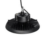 GLOBOSTAR® INDUSTRY 61705 Βιομηχανικό Φωτιστικό Καμπάνα High Bay UFO Τεχνολογίας Smart Group Linkable Control System 2.4Ghz με Αισθητήρα Κίνησης Microwave LED 150W 22500lm SDCM<5 90° AC 85-265V Αδιάβροχο IP65 IK08 Μαύρο Χυτό Αλουμίνιο - Φυσικό Λευκό 5000K