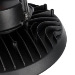 GLOBOSTAR® INDUSTRY 61705 Βιομηχανικό Φωτιστικό Καμπάνα High Bay UFO Τεχνολογίας Smart Group Linkable Control System 2.4Ghz με Αισθητήρα Κίνησης Microwave LED 150W 22500lm SDCM<5 90° AC 85-265V Αδιάβροχο IP65 IK08 Μαύρο Χυτό Αλουμίνιο - Φυσικό Λευκό 5000K