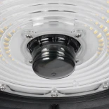 GLOBOSTAR® INDUSTRY 61706 Βιομηχανικό Φωτιστικό Καμπάνα High Bay UFO Τεχνολογίας Smart Group Linkable Control System 2.4Ghz με Αισθητήρα Κίνησης Microwave LED 200W 30000lm SDCM<5 90° AC 85-265V Αδιάβροχο IP65 IK08 Μαύρο Χυτό Αλουμίνιο - Φυσικό Λευκό 5000K