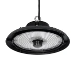 GLOBOSTAR® INDUSTRY 61706 Βιομηχανικό Φωτιστικό Καμπάνα High Bay UFO Τεχνολογίας Smart Group Linkable Control System 2.4Ghz με Αισθητήρα Κίνησης Microwave LED 200W 30000lm SDCM<5 90° AC 85-265V Αδιάβροχο IP65 IK08 Μαύρο Χυτό Αλουμίνιο - Φυσικό Λευκό 5000K