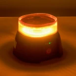 GloboStar® 85359 PRO Series Επαναφορτιζόμενος Φάρος Σήμανσης Οχήματος Security - Ασφαλείας για Αυτοκίνητα & Φορτηγά 10 Προγραμμάτων Φωτισμού STROBE LED 48W DC 10-30V Αδιάβροχος IP65 Πορτοκαλί