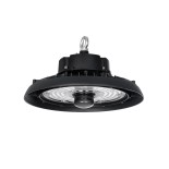GLOBOSTAR® INDUSTRY 61705 Βιομηχανικό Φωτιστικό Καμπάνα High Bay UFO Τεχνολογίας Smart Group Linkable Control System 2.4Ghz με Αισθητήρα Κίνησης Microwave LED 150W 22500lm SDCM<5 90° AC 85-265V Αδιάβροχο IP65 IK08 Μαύρο Χυτό Αλουμίνιο - Φυσικό Λευκό 5000K