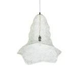 GLOBOSTAR® KENTUCKY 01892 Vintage Κρεμαστό Φωτιστικό Οροφής με Ντουί 1 x E27 AC 220-240V IP20 - Λευκό - Μ60 x Π60 x Υ52cm