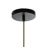 GloboStar® SALERNO 02335 Boho Κρεμαστό Φωτιστικό Πλέγμα Μονόφωτο 1 x E27 IP20 Πράσινο, Μπεζ & Καφέ Νήμα - Μ50 x Π50 x Υ60cm