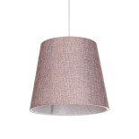 GloboStar® CONEY 203-0072 Μοντέρνο Κρεμαστό Φωτιστικό Καπέλο Μονόφωτο 1 x E27 IP20 Ροζ Ύφασμα - Μ26 x Π26 x Υ25cm