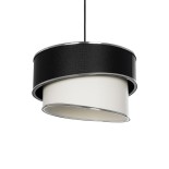 GLOBOSTAR® SONIA 203-0118 Μοντέρνο Κρεμαστό Φωτιστικό Οροφής με Ντουί 1 x E27 AC 220-240V IP20 - Λευκό & Μαύρο - Μ30 x Π30 x Υ24cm