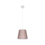GloboStar® CONEY 203-0072 Μοντέρνο Κρεμαστό Φωτιστικό Καπέλο Μονόφωτο 1 x E27 IP20 Ροζ Ύφασμα - Μ26 x Π26 x Υ25cm