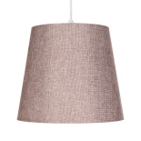 GloboStar® CONEY 203-0072 Μοντέρνο Κρεμαστό Φωτιστικό Καπέλο Μονόφωτο 1 x E27 IP20 Ροζ Ύφασμα - Μ26 x Π26 x Υ25cm