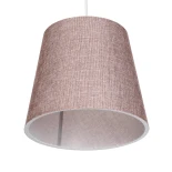 GloboStar® CONEY 203-0072 Μοντέρνο Κρεμαστό Φωτιστικό Καπέλο Μονόφωτο 1 x E27 IP20 Ροζ Ύφασμα - Μ26 x Π26 x Υ25cm