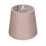GloboStar® CONEY 203-0072 Μοντέρνο Κρεμαστό Φωτιστικό Καπέλο Μονόφωτο 1 x E27 IP20 Ροζ Ύφασμα - Μ26 x Π26 x Υ25cm