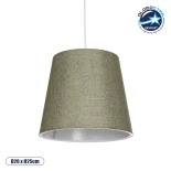 GloboStar® CONEY 203-0074 Μοντέρνο Κρεμαστό Φωτιστικό Καπέλο Μονόφωτο 1 x E27 IP20 Πράσινο Ύφασμα - Μ26 x Π26 x Υ25cm