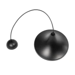 GloboStar® BELFRY 203-0078 Μοντέρνο Κρεμαστό Φωτιστικό Καμπάνα Μονόφωτο 1 x E27 IP20 Μαύρο Πλαστικό - Μ29.5 x Π29.5 x Υ21cm