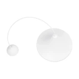 GloboStar® BELFRY 203-0079 Μοντέρνο Κρεμαστό Φωτιστικό Καμπάνα Μονόφωτο 1 x E27 IP20 Λεύκο Πλαστικό - Μ29.5 x Π29.5 x Υ21cm
