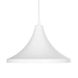 GloboStar® BELFRY 203-0079 Μοντέρνο Κρεμαστό Φωτιστικό Καμπάνα Μονόφωτο 1 x E27 IP20 Λεύκο Πλαστικό - Μ29.5 x Π29.5 x Υ21cm