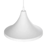 GloboStar® BELFRY 203-0079 Μοντέρνο Κρεμαστό Φωτιστικό Καμπάνα Μονόφωτο 1 x E27 IP20 Λεύκο Πλαστικό - Μ29.5 x Π29.5 x Υ21cm