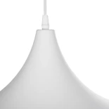 GloboStar® BELFRY 203-0079 Μοντέρνο Κρεμαστό Φωτιστικό Καμπάνα Μονόφωτο 1 x E27 IP20 Λεύκο Πλαστικό - Μ29.5 x Π29.5 x Υ21cm