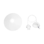 GLOBOSTAR® FONTE 203-0081 Μοντέρνο Κρεμαστό Φωτιστικό Οροφής με Ντουί 1 x E27 AC 220-240V IP20 - Λευκό - Μ25.5 x Π25.5 x Υ10cm