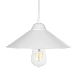 GLOBOSTAR® FONTE 203-0081 Μοντέρνο Κρεμαστό Φωτιστικό Οροφής με Ντουί 1 x E27 AC 220-240V IP20 - Λευκό - Μ25.5 x Π25.5 x Υ10cm