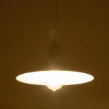 GloboStar® FERRO 203-0085 Μοντέρνο Κρεμαστό Φωτιστικό Καμπάνα Μονόφωτο 1 x E27 IP20 Λευκό Πλαστικό - Μ30 x Π30 x Υ15cm