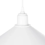 GloboStar® FERRO 203-0085 Μοντέρνο Κρεμαστό Φωτιστικό Καμπάνα Μονόφωτο 1 x E27 IP20 Λευκό Πλαστικό - Μ30 x Π30 x Υ15cm
