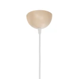 GloboStar® FERRO 203-0086 Μοντέρνο Κρεμαστό Φωτιστικό Καμπάνα Μονόφωτο 1 x E27 IP20 Μπεζ Πλαστικό - Μ30 x Π30 x Υ15cm