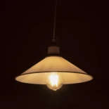 GloboStar® FERRO 203-0087 Μοντέρνο Κρεμαστό Φωτιστικό Καμπάνα Μονόφωτο 1 x E27 IP20 Λευκό Πλαστικό - Μ30 x Π30 x Υ15cm