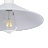 GloboStar® FERRO 203-0087 Μοντέρνο Κρεμαστό Φωτιστικό Καμπάνα Μονόφωτο 1 x E27 IP20 Λευκό Πλαστικό - Μ30 x Π30 x Υ15cm